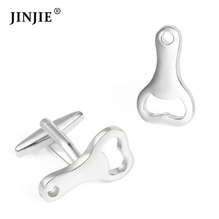 Ready to ship  fashion funny  beer opener style French button cufflinks for men shirt wholesale