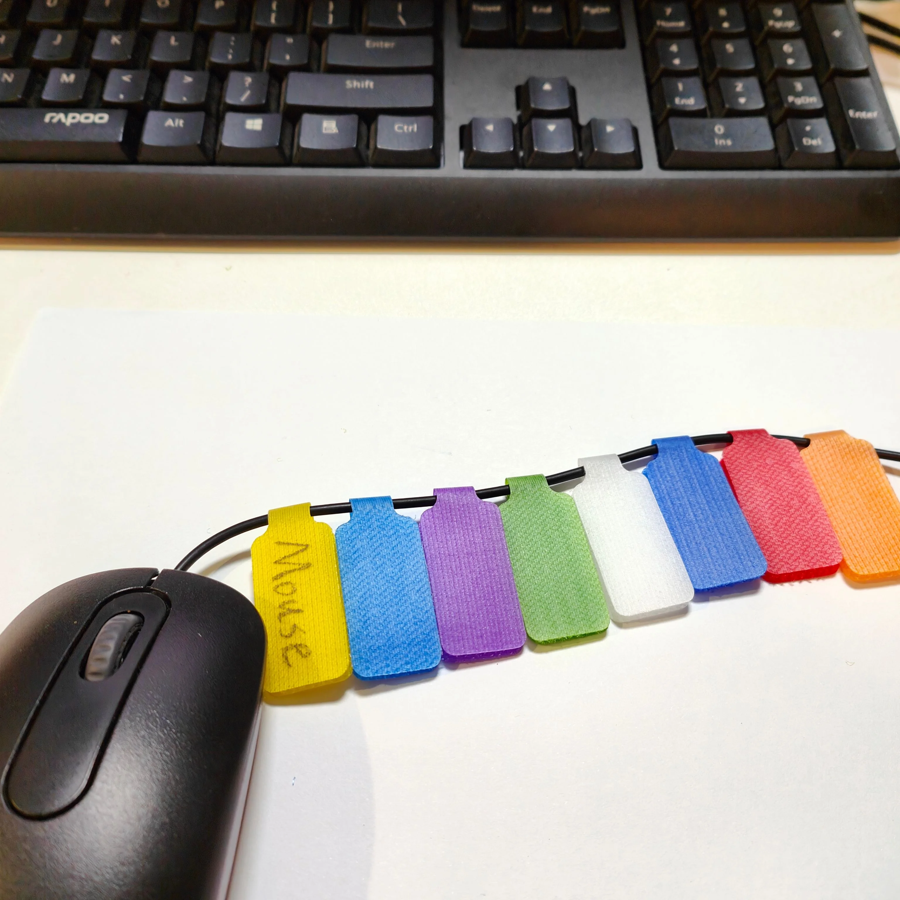 2022 Hot Multi-Color Cable Management  Write On Cord Labels Wire Cable Tags Cable Labels
