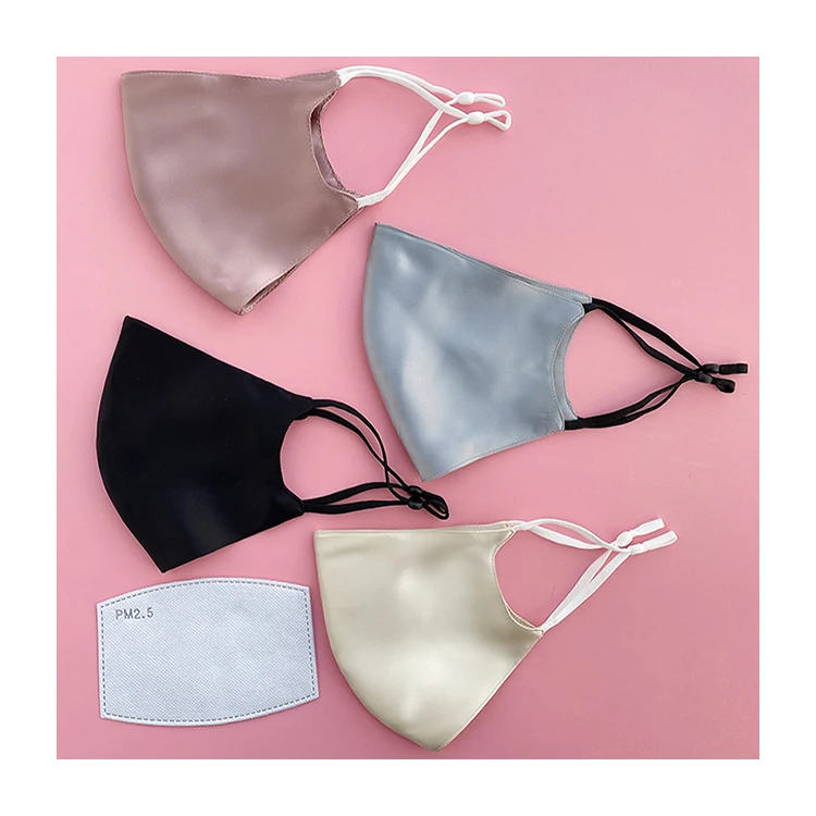 Изготовленный на заказ логотип метка частного назначения Регулируемый класса люкс 2 слоя печатных моющиеся однотонные 16 мм mulberrry шелковая маска для лица