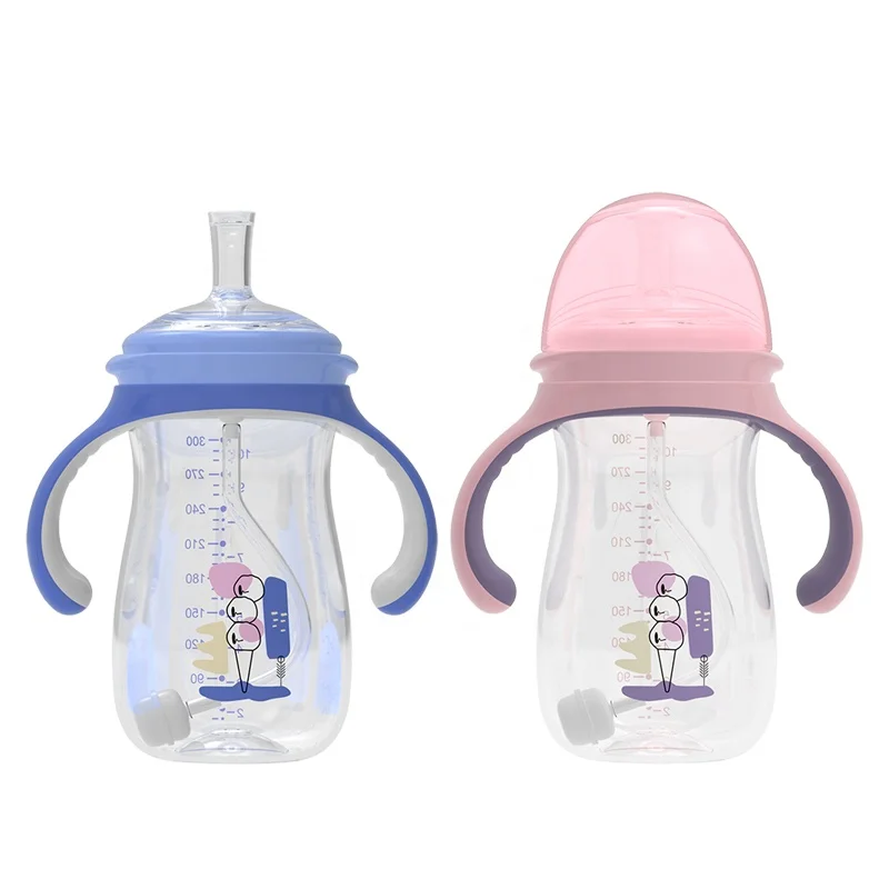 Safety TRITAN material OEM service multiple capacities feeding bottle baby drinking cup training cup