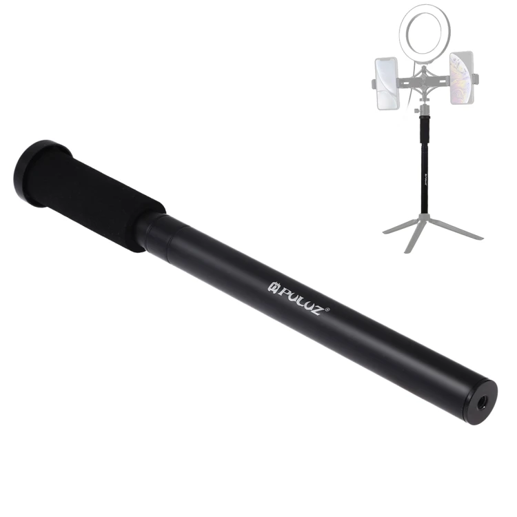  Custom PULUZ Handheld Adjustable Aluminum Alloy Tripod Mount Monopod Extension Central Shaft Rod for LED