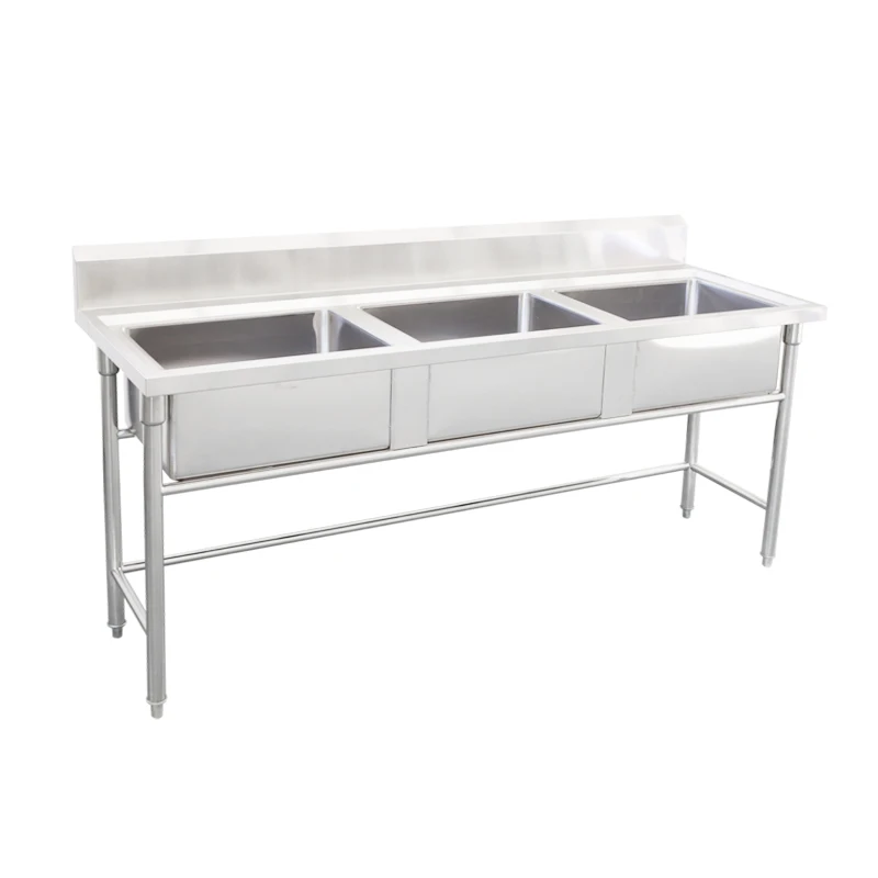 High quality portable sink 3 compartment hand wash basin stainless steel commercial sink