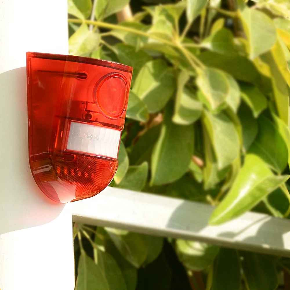 
2019 Amazon Bestseller New Design Outdoor Solar Alarm System outdoor Security Alarm 6LED Light Loud Siren 