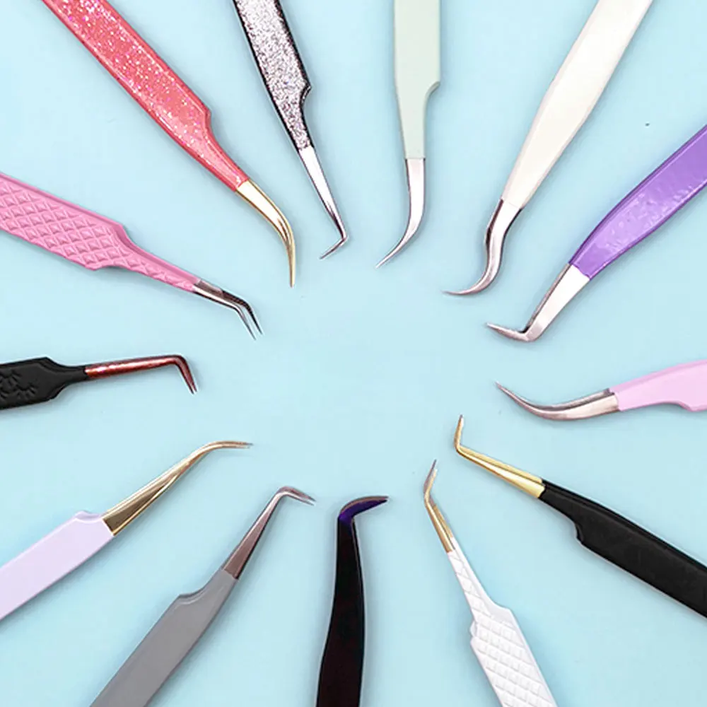 Fiber Tips Lash Tweezers Comfortable Feeling Vetus Volume Eyelash Tweezer for eyelash extension