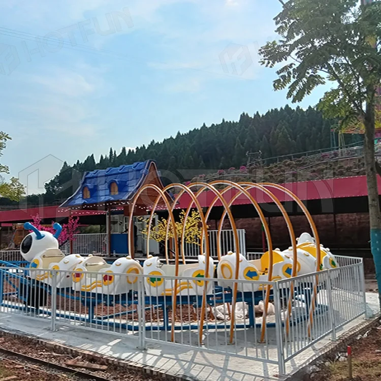 China manufacture Cheap Price Backyard Kids Amusement Games Caterpillar Worm Train Sliding For Sale