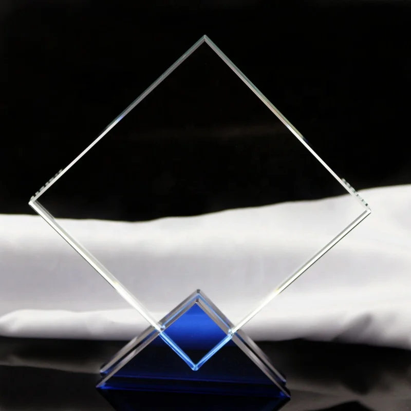 Wholesale Cheap Crystal Trophy Award Glass Award Crystal Plaque for Souvenir Gifts