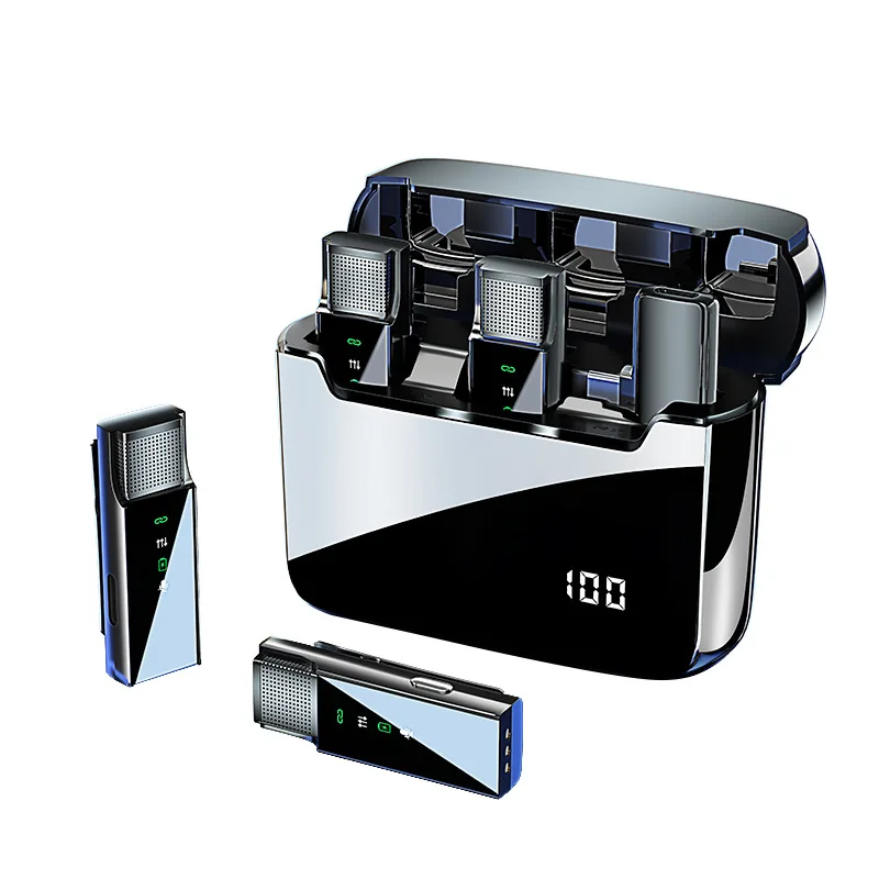 Hot Tiktok Plug-and-play Omnidirectional Lapel Clip Micrfono Interview Universal Compatibility Wireless Lavalier Microphone