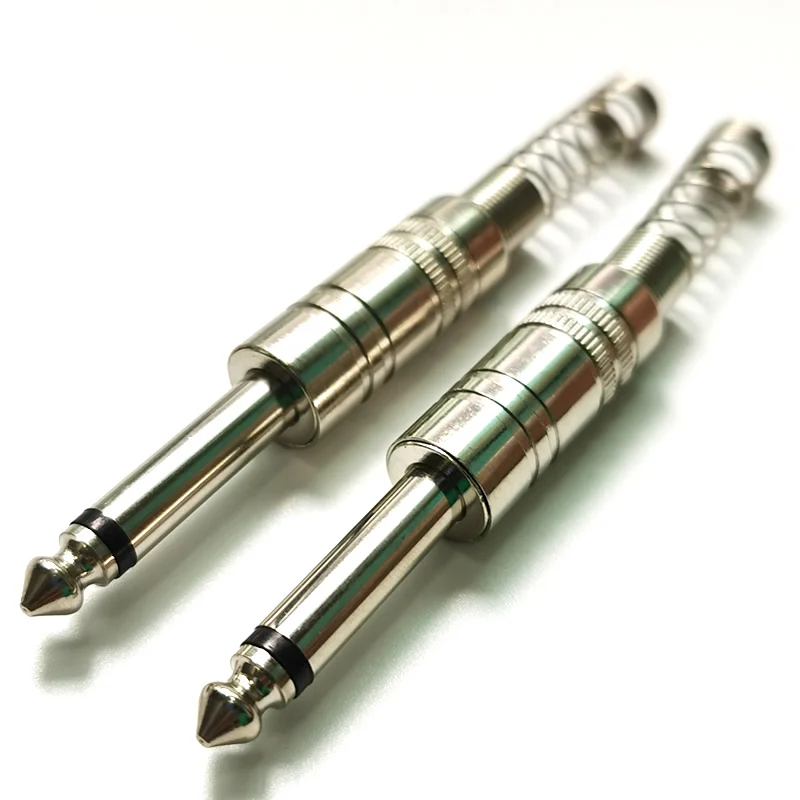 1/4-Inch 6.35mm TS Male Mono audio Plug Solder Type For Guitar/Instrument Speaker/Microphone Patch Cable