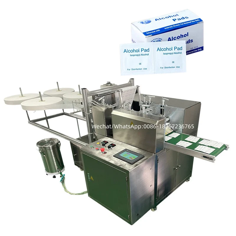 JL-S250 Fully Automatic Alcohol Swab Machine Alcohol Pre Pad Making Machine