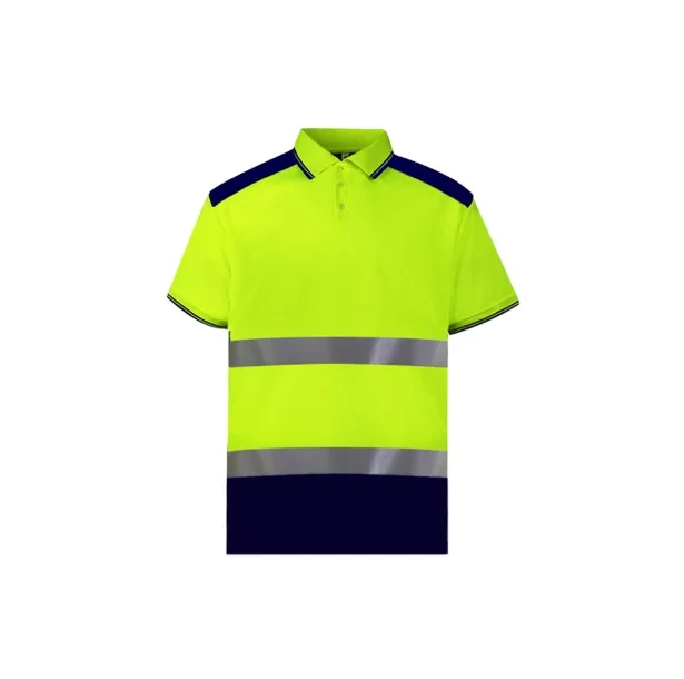 Summer quick drying lapel reflective vest T-shirt Construction   environmental  reflective vest Threaded short sleeved T-shirt