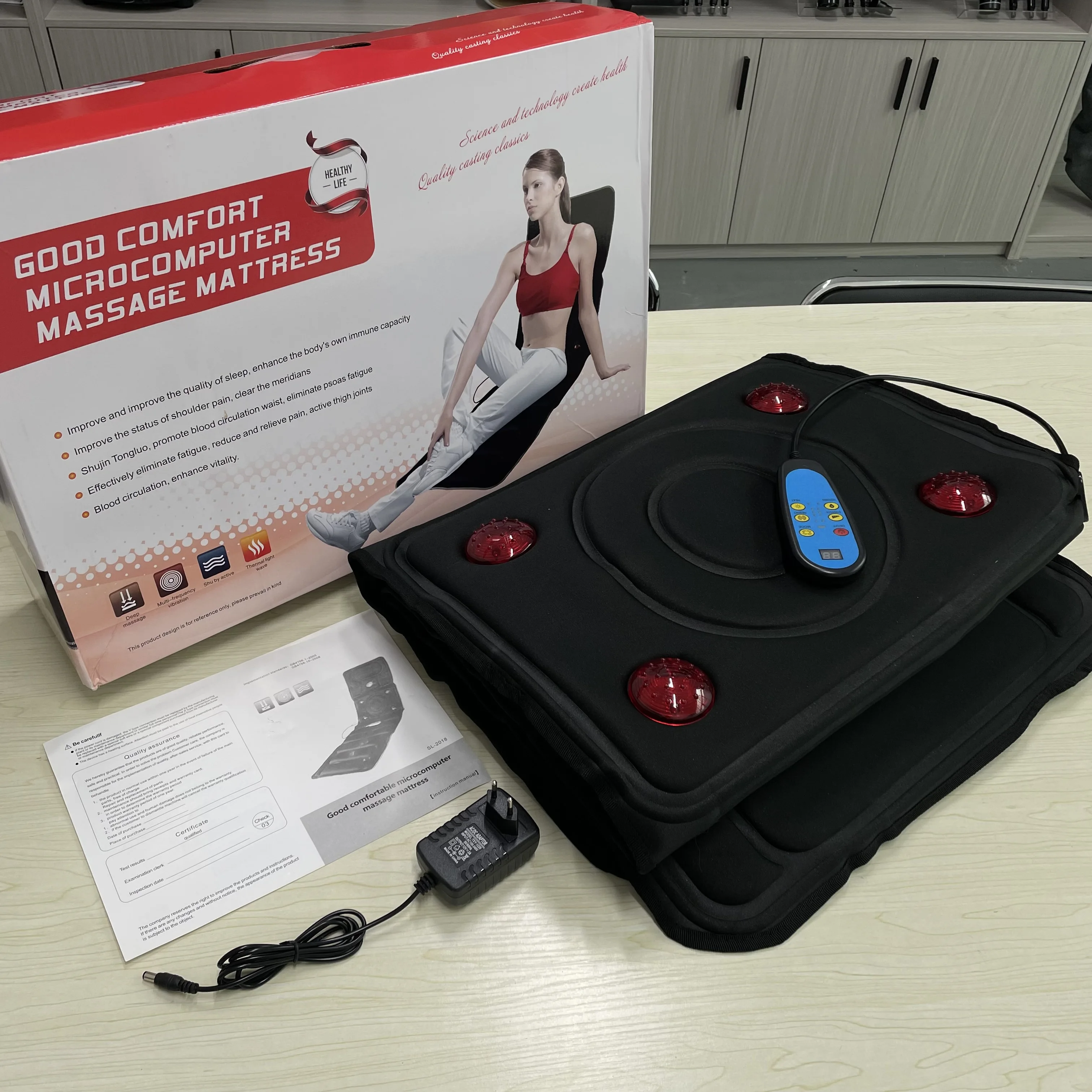 OEM ODM Massage Mat Mattress With Heating And Vibrating Full Body Shiatsu Electric Massage Mattress