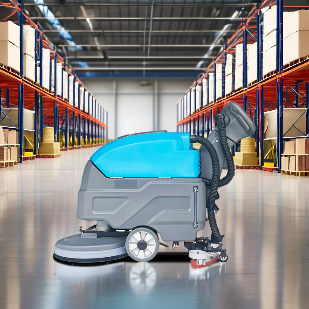 Latest Design Hand Push Cordless Concrete Floor Scrubber High Quality Floor Scrubber Cleaning Machine