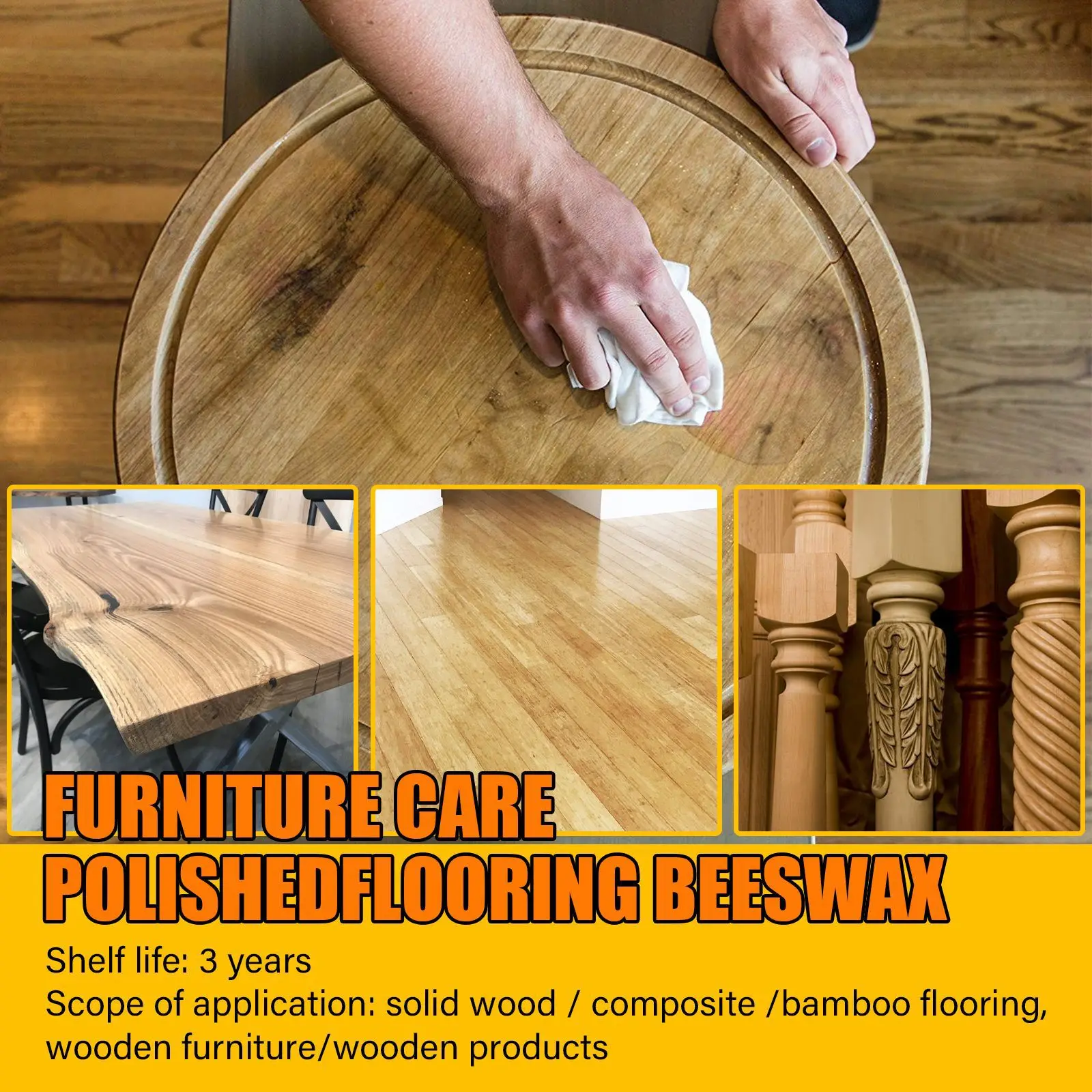 Factory natural beeswax anti crack wooden furniture floor care polishing brightening household floor maintenance beeswax