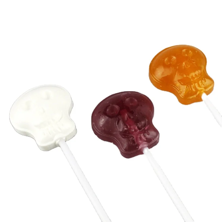 Прямая продажа с завода, Леденцы для Хэллоуина 8 г в форме черепа в жестких конфетах