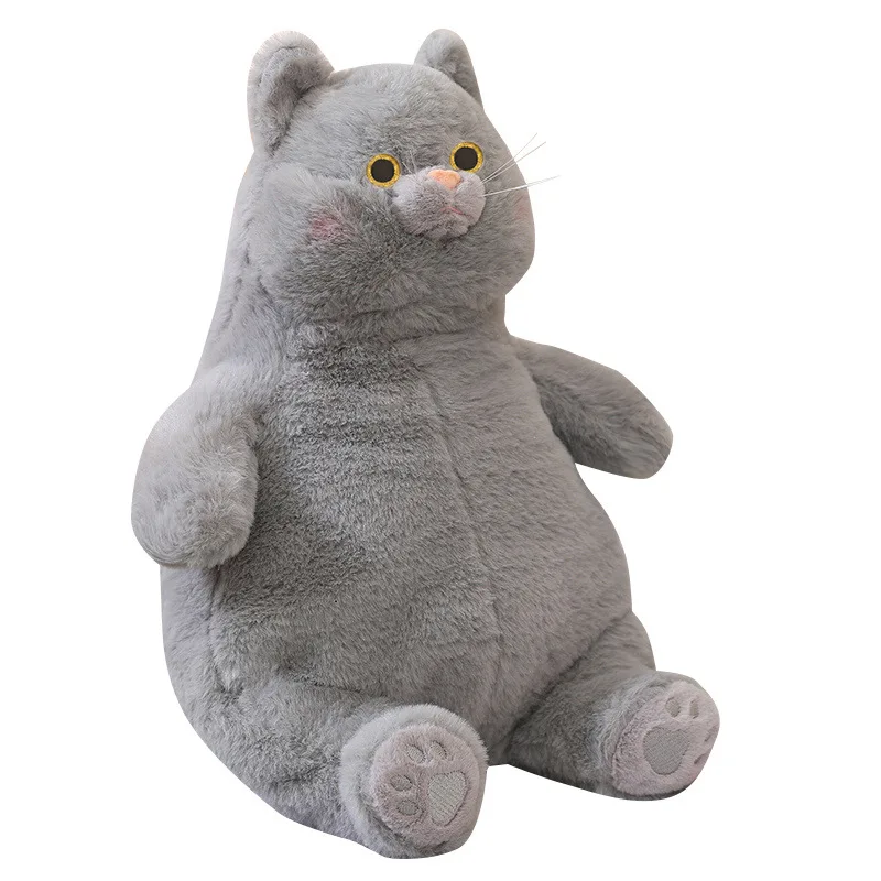 Factory custom  cute  Fat lazy cute cat new plush toy on bed sofa seat throw pillow cute short plush cushion doll