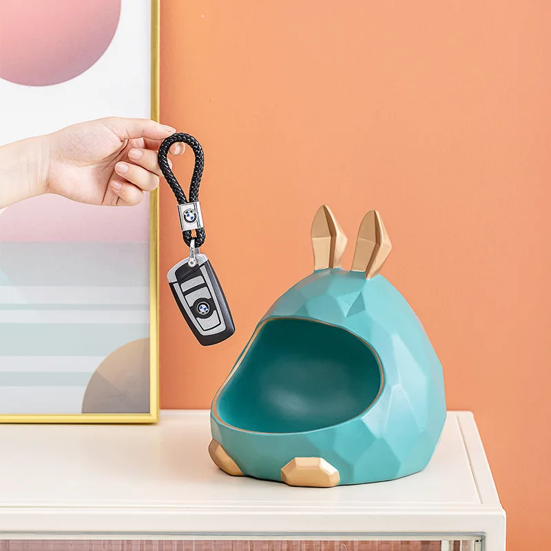 Nordic creative rabbit storage box porch key to receive ornaments light luxury living room decorations housewarming gifts item