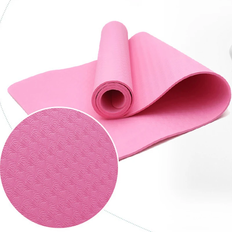 Wholesale TPE Yoga Mats 4mm Non Slip Black Yoga Mat Eco Friendly High Quality Fitness Pilates Mat Manufacturer