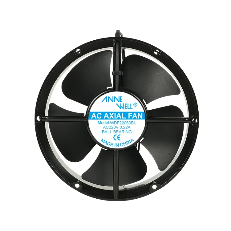ANNEWELL 22060 Low noise and high CFM axial flow fan ventilation AC industrial air cooling fan cheaper power cabinet cooling fan