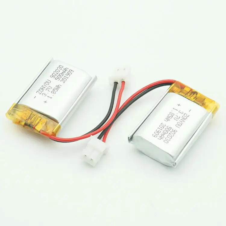 
Best Price Small Rechargeable Li Po Battery 3.7V 500mAh 902030 Lipo For Drone Camera 