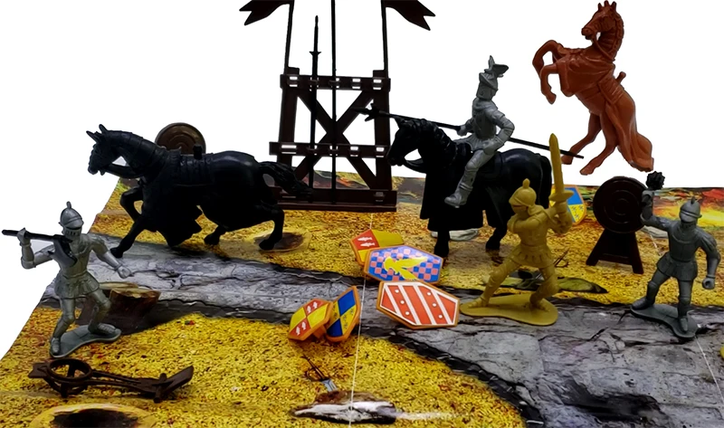 Заводской Лидер продаж рыцарь римский солдат оружие щит игрушка и осадный автомобиль набор игрушек средневековая война 40 шт.