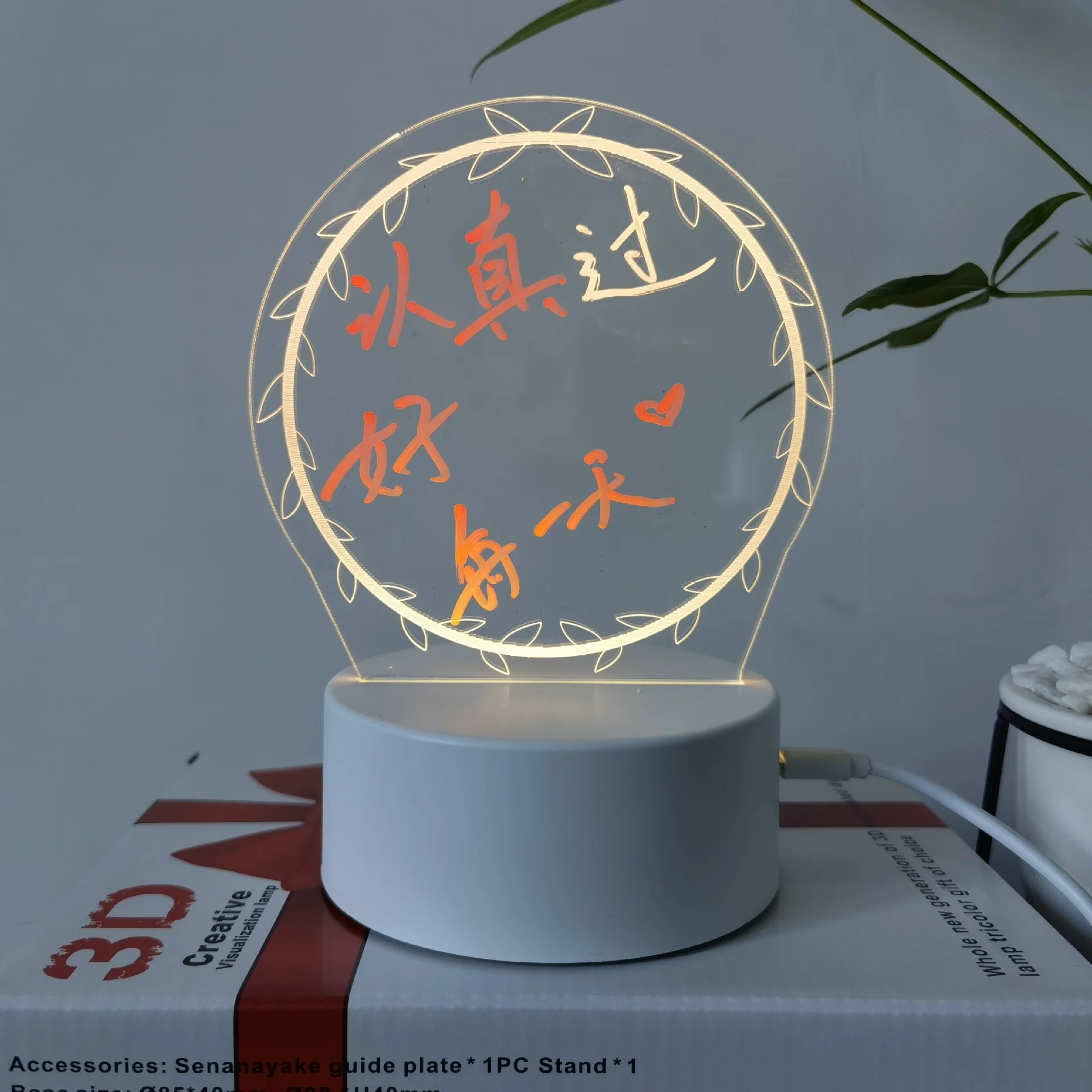 New Product Ideas 2023 Custom Design Unique products Luminous Mini Led Night message board  Lamp Souvenirs Gifts Sets Items