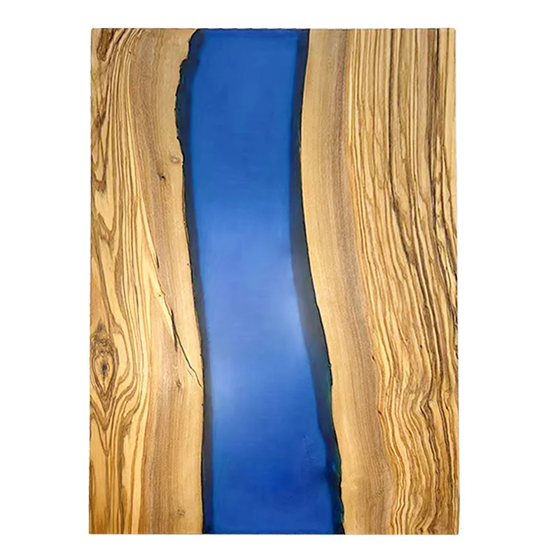 Natural Olive Wood Chopping Board Phenolic Epoxy Resin Cutting Block For Kitchen Serving Home Usage