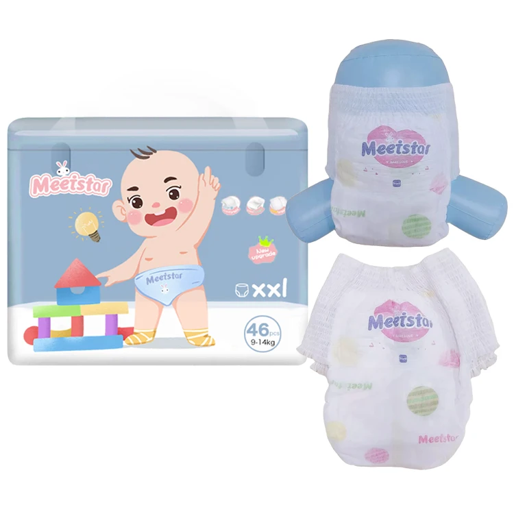 Lightweight breathable high-quality baby diapers pants polymer absorbent keeping dry and dry for a long time cheap price