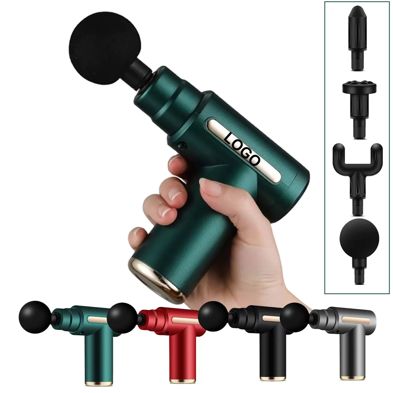 Custom Logo Gym Sports Massage Gun Powerful Icd Display Percussion Body Deep Tissue Muscle Professional Portable Massage Gun