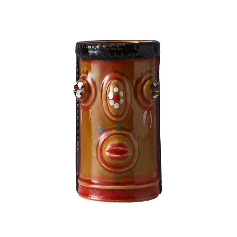 Wholesale Hawaii Tiki Mugs Creative Cocktail Glasses Handmade Custom Ceramic Tiki Cups For Bar