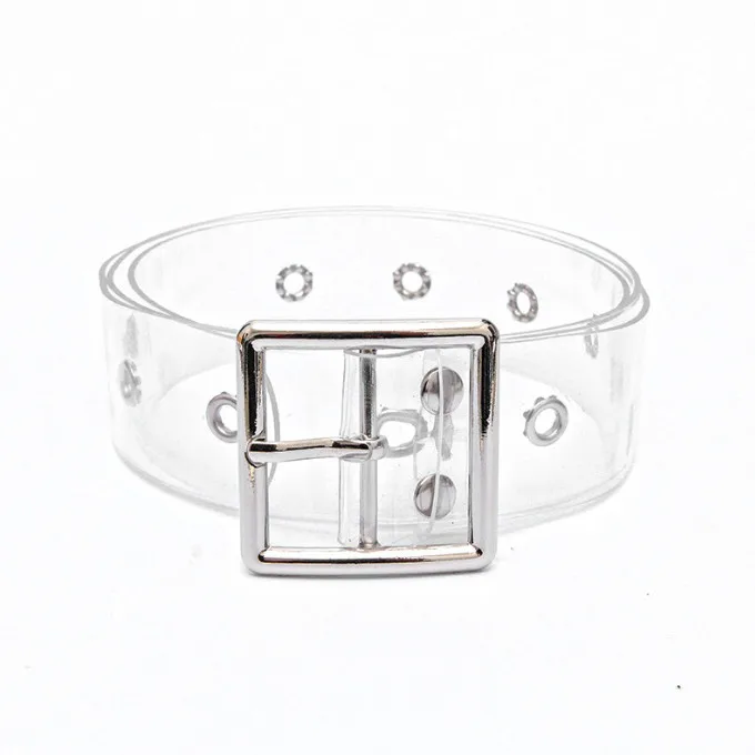 Оптовая продажа женский модный ремень ПВХ прозрачный ремень