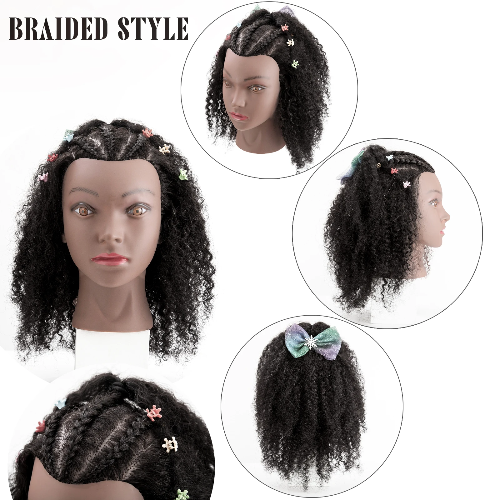 Cheap African Americans models, wholesale, head weaving, salon hair training
