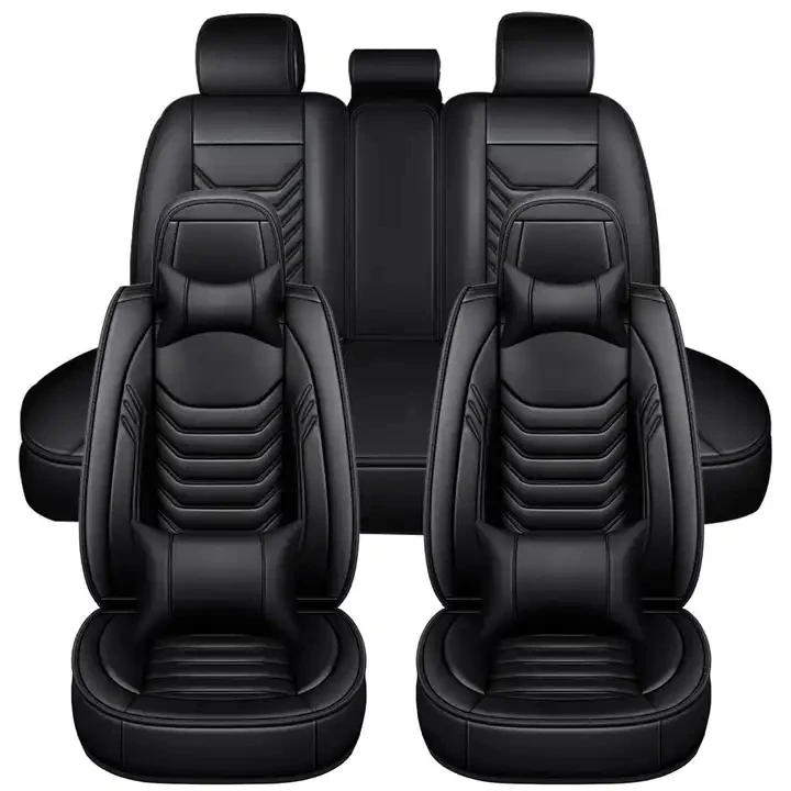 Covers Universal Auto SUV Trucks Van Seats Cover 5D Leather Car Seat with Headrest Waist Pillows