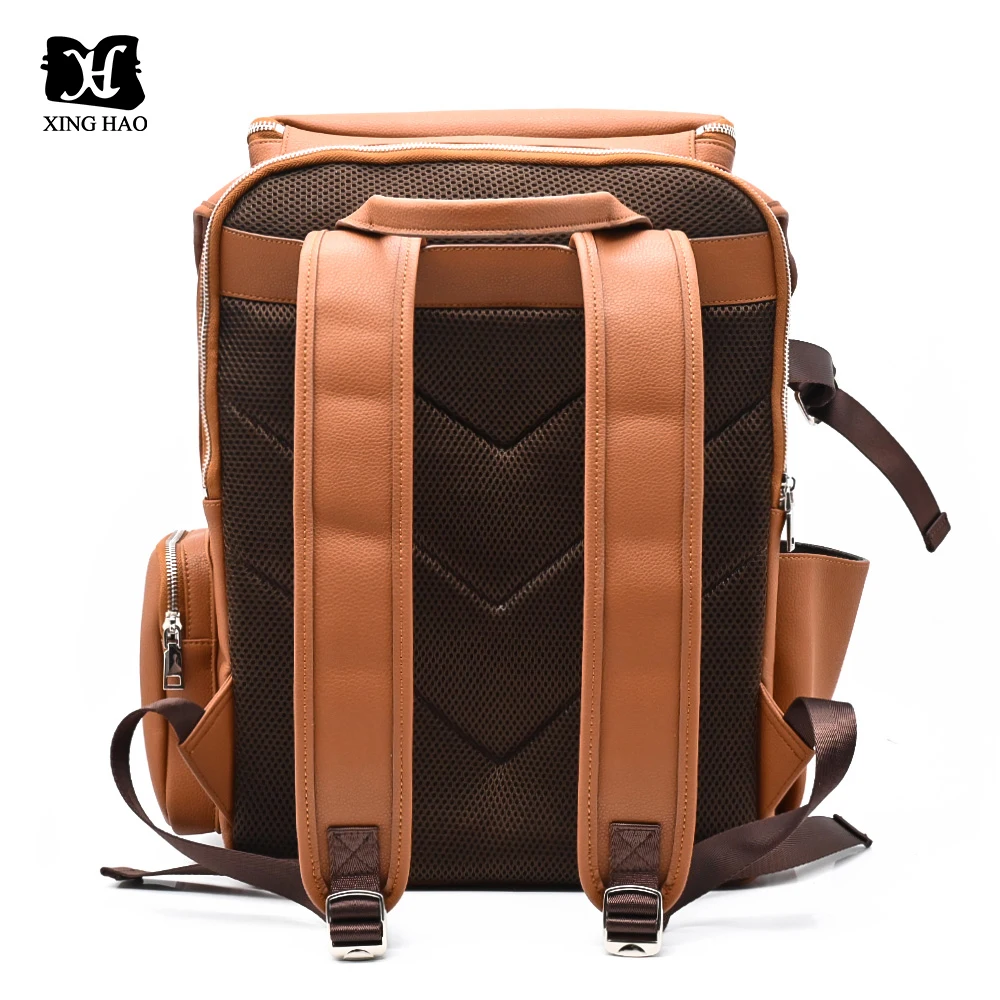 Factory Custom Premium Quality Microfiber Leather Large Storage Camera Backpack For Travel