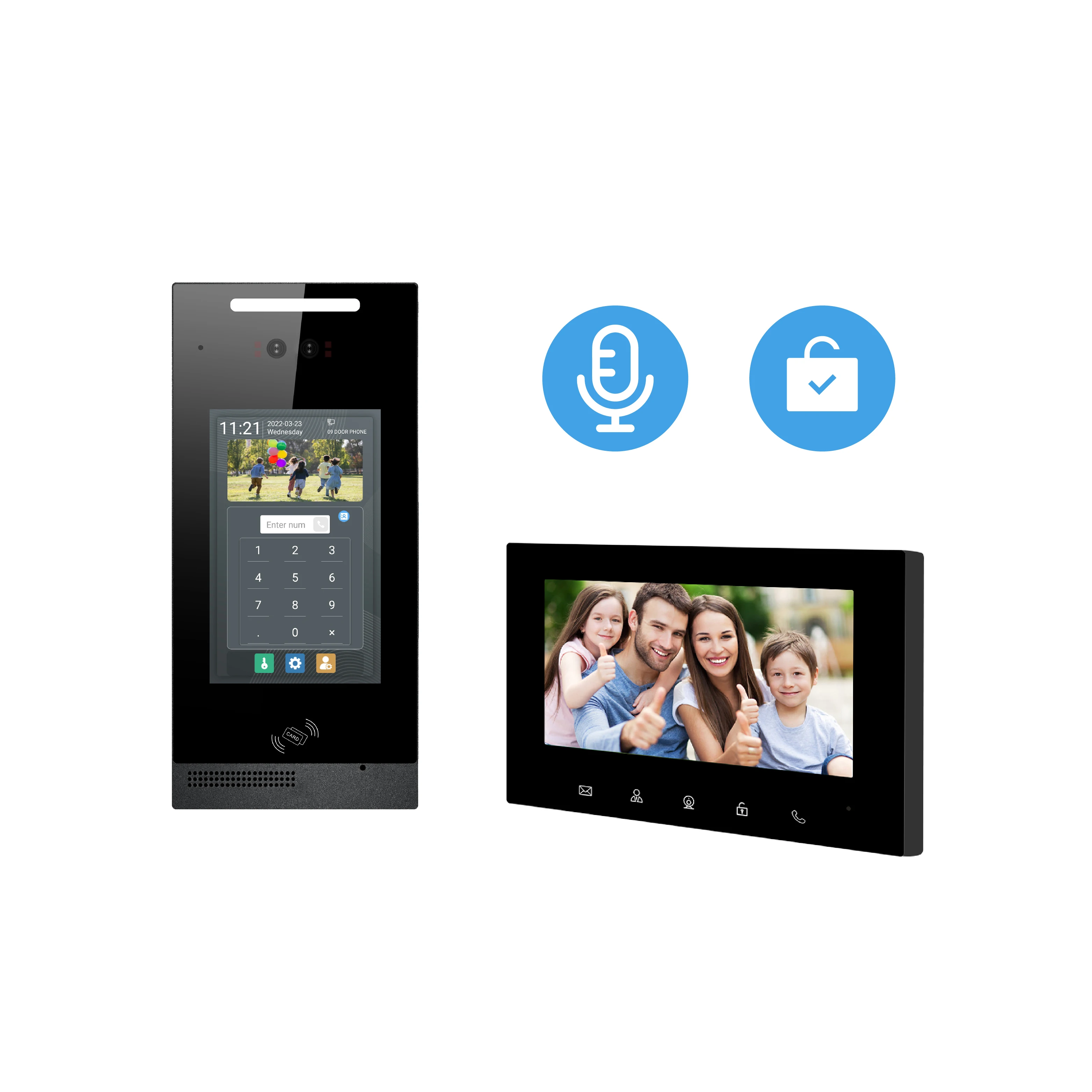 Tuya IP видео домофон телефон квартира проводной система Android 8 дюймовый сенсорный