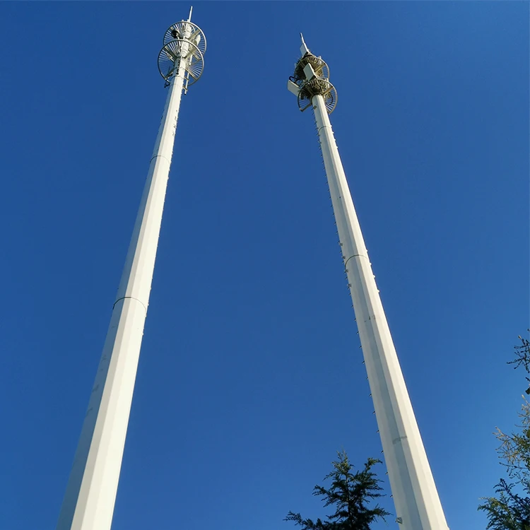 The new and best quality high-mast GSM telecom monopole and 5g antenna tower Telecommunication Monopole