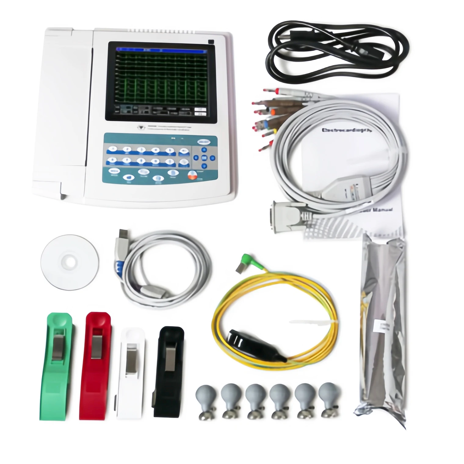 Pathological Analysis Equipments Multiparameter Heart Rate Monitor Diagnosis Holter 3/6/12 Lead ECG Machine Electrocardiograph