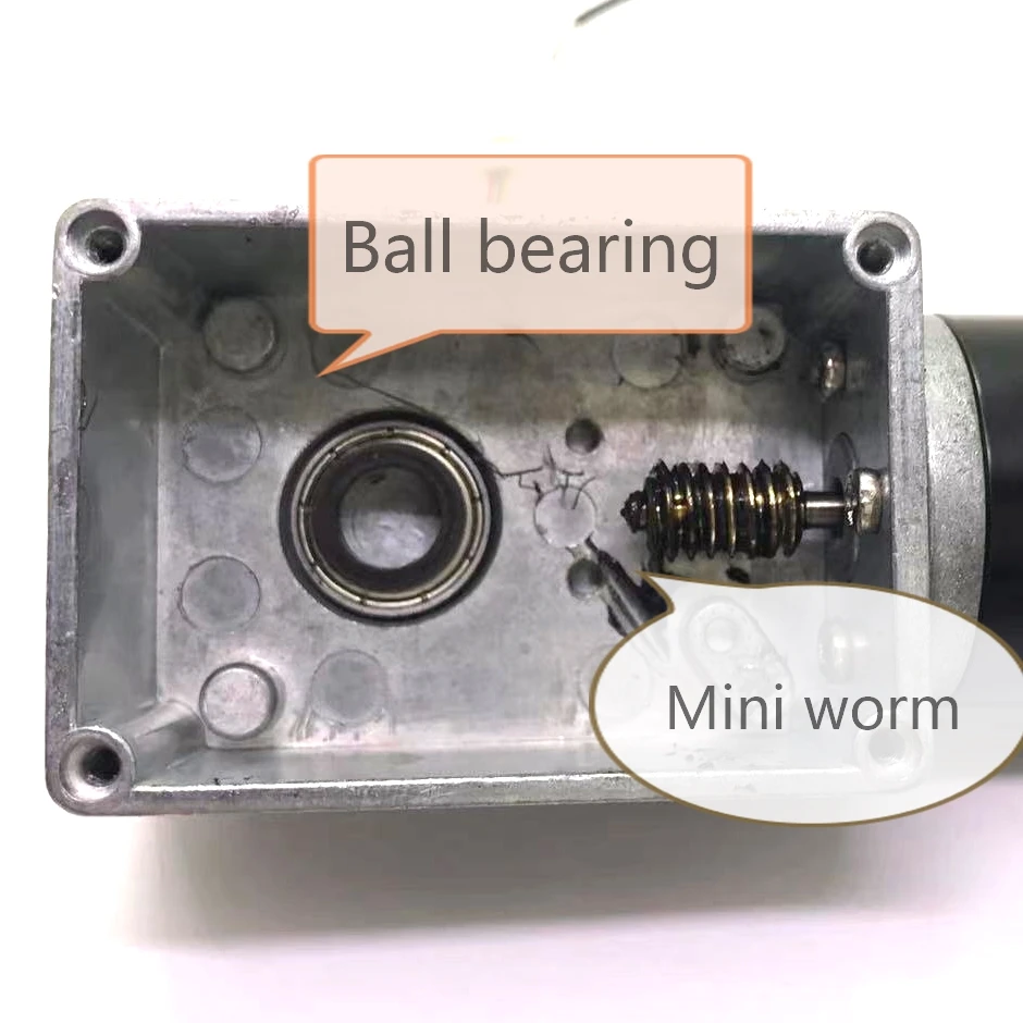 12v 24v 300rpm self locking Strong Magnetic Dc Worm Square Gear reducer Motor with self-lock for tank model
