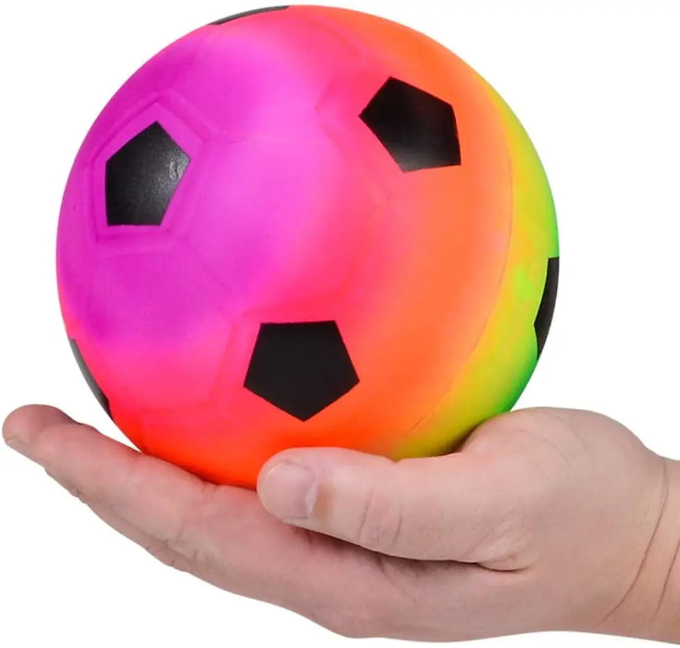 Kids and Toddlers rainbow sports ball Toys - 6 Inch  inflatable eon Basketball ,Soccer Ball, and Volleyball