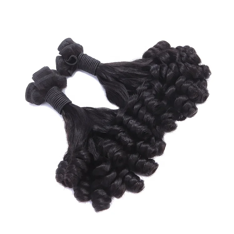 
Hot Beauty Hair Wholesale 12A Grade One Bundle From One Single Donor Double Drawn Spring Curl Virgin Funmi Human Hair 