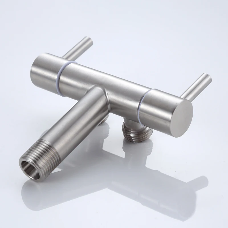 Stainless steel in and out of dual use washing machine double water tap