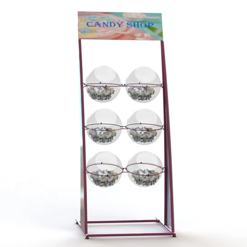 6 Candy Ball Display Rack