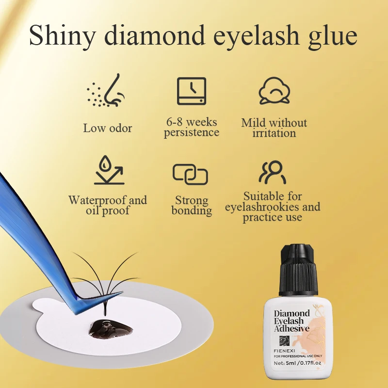 Wholesale Fienexi Diamond New Adhesive 2 Second Drying Private Label Waterproof Eyelash Extension Glue