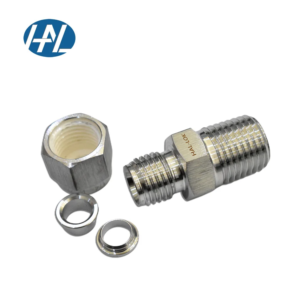 Stainless steel HC276 high pressure double ferrule tube Fittings HastelloyC-276