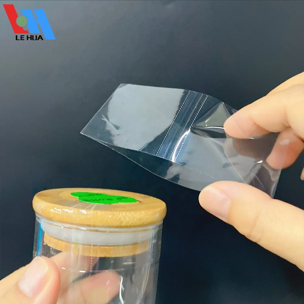 Printing Plastic POF PVC pet heat shrink band clear shrink wrap film sleeve for bottle