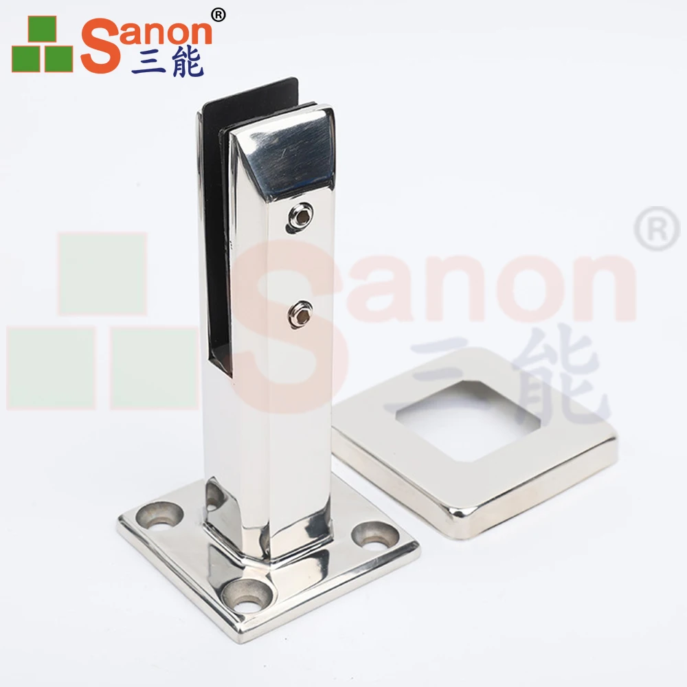 SANON Frameless Glass Pool Fencing Mirror Polished Stainless Steel 304 316 Glass Spigot