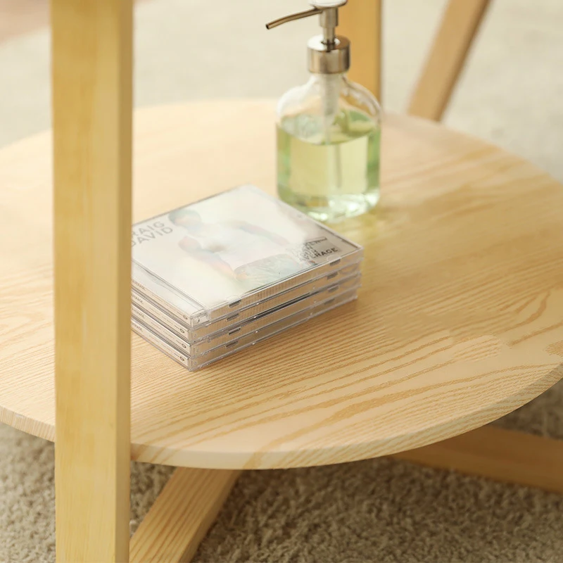 Round Cafe MDF Laptop Reception Wood Console Tea Coffee Dining Table