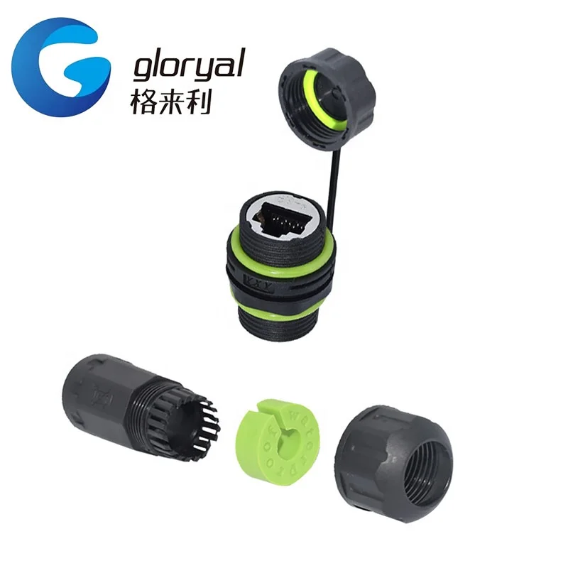 cat6 RJ-45 Modular Jack Female 8 Pin IP67 RJ45 Waterproof Connector