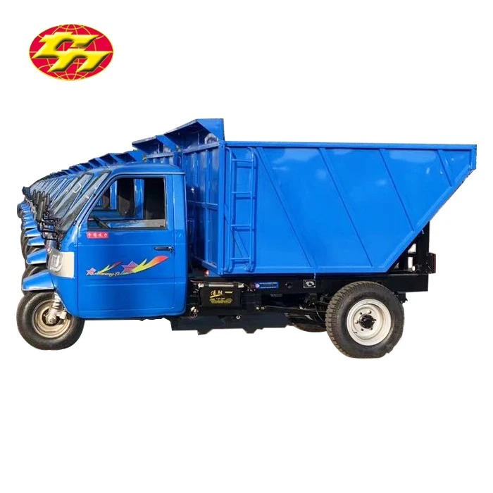 Tricycle 3 Wheel Garbage Dumper cargo carrier Large Size Diesel tricycle