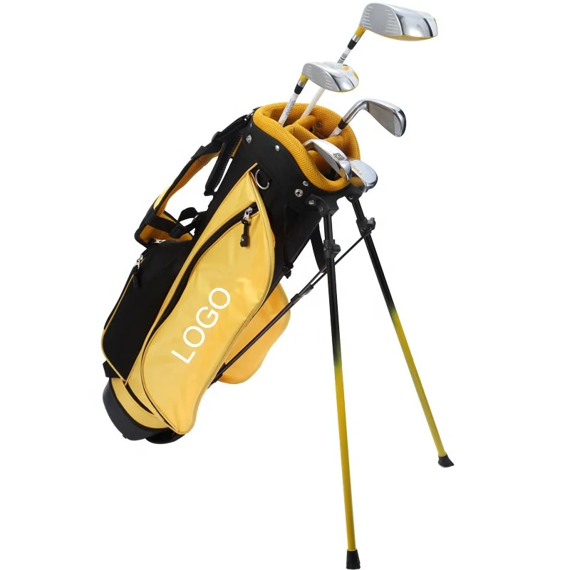 Junior 5 Piece Yellow Complete Golf Club Sets for Kids