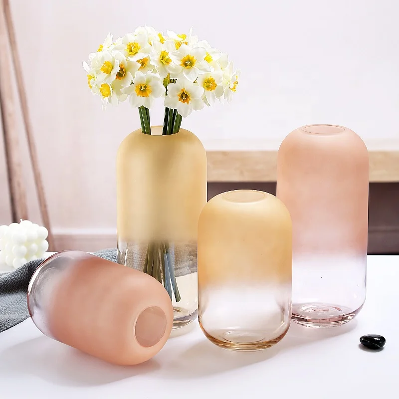 WONDER Modern Torch Pink Torch Glass Vase Wedding Centerpieces & Table Decorations